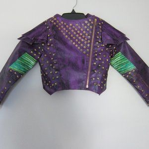 Disney Store Mal Descendants 2 Purple Girl's Jacket 5/6 Faux Leather Costume